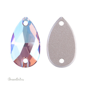 Swarovski пришивные 3230 Капля 18х10,5 мм, светлый аметист с мерцанием (#212SHIM), 1 шт.