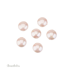 Жемчуг "Майорка" круглый плоский 12 мм, персиковый, 1 шт (#SV1701-9029)