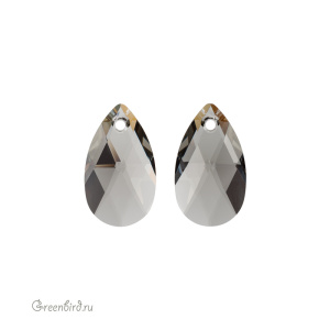 6106 подвеска Pear Shaped 22mm – Black Diamond (#215)