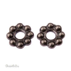 Спейсер LH "Бусинки" 8 мм, gunmetal, 1 шт. (#TC-5689-13)