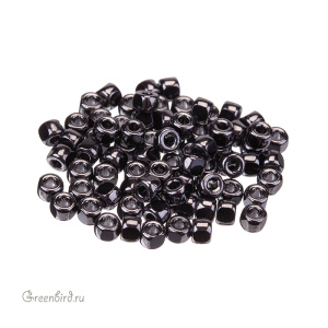 Matubo 3 Cut, 6/0, Hematite Luster – Jet, 5 гр (#13702JT)
