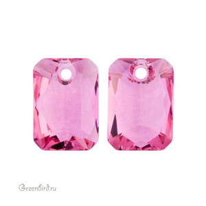 Swarovski 6435 подвеска Октагон 11,5 мм, розовый (#209), 1 шт.