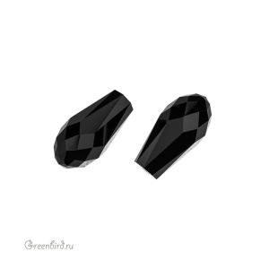 Swarovski 6530 подвеска Капля для вклеивания 12 мм, черный (#280), 1 шт.