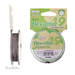 Тросик Flex-Rite 49 – 0,45 мм, прозрачный #FL49X(018CL)30