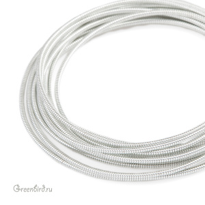 Канитель жесткая 1 мм, серебро (KAN1438)