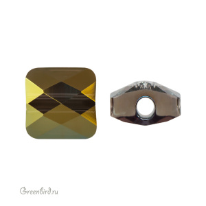 5053 Бусина Mini Square Bead 6mm – Iridescent Green (#001IRIG)