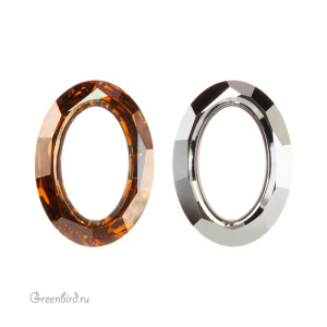 Swarovski 4137 Космик Овал 15х11 мм, медный CAL'V'SI (#001COCVS), 1 шт.