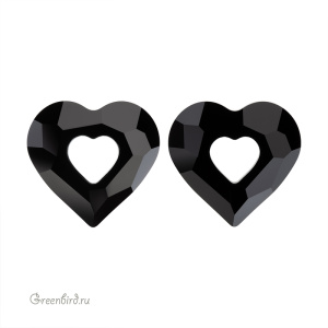 6262 подвеска Miss U Heart 26mm – Jet (#280) 6262 подвеска Miss U Heart 26mm – Jet (#280)