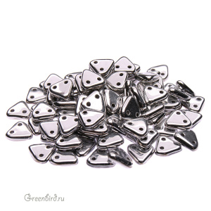 CzechMates Triangle 6мм, Matte – Silver/Crystal, 10 гр (#S00030)