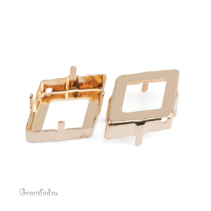 4929 Оправа для Tilted Spike 24х17 мм, золото