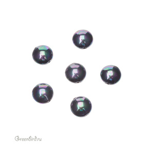 Жемчуг "Майорка" круглый плоский 12 мм, черный/скарабей, 1 шт (#SV1701-9032) Жемчуг "Майорка" круглый плоский 12 мм, черный/скарабей, 1 шт (#SV1701-9032)