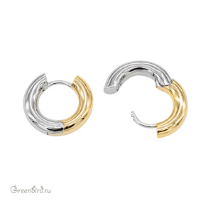 Швензы-кольца "Конго", биколор, пара (#SV1701-2283N)