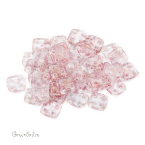 QuadraTile 6mm, Luster Transparent Topaz/Pink, 5 гр (#LP00030) QuadraTile 6mm, Luster Transparent Topaz/Pink, 5 гр (#LP00030)