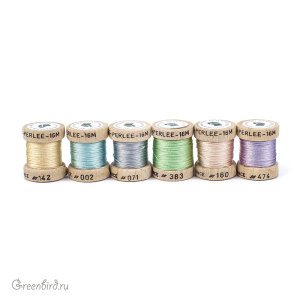 Набор шелковых нитей AVAS Soie Perlee® 6 Nuances — Pastel