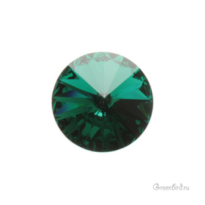 Swarovski 1122 Риволи 14 мм, изумруд (#205), 1 шт.