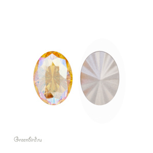 Swarovski 4160 Магический Овал 8х6 мм, светлый топаз с мерцанием (#226SHIM), 1 шт.