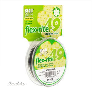 Тросик Flex-Rite 49 – 0,45 мм, черный #FL49X(018BK)30