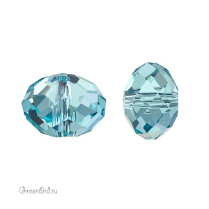 Swarovski 5040 Бусина Бриолетт 8х5 мм, светлая бирюза (#263), 1 шт.