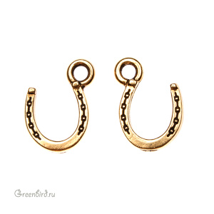 Подвеска "Подкова", ант. золото, 1 шт. (#TC-2281)