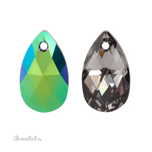 6106 подвеска Pear Shaped 22mm – Scarabaeus Green (#001SCGR)