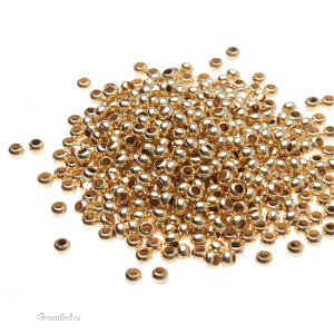 Металлический бисер 11/0, gold (#MT11-GLM)