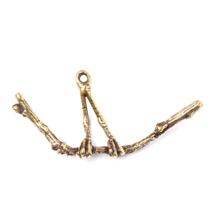 "Птаха", подвеска, ант. латунь, 1 шт. (#Л3954)