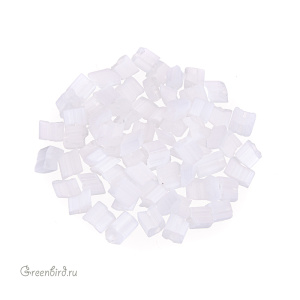 Винтажный бисер 4x5 мм, Trap Satin White 1 (#533)