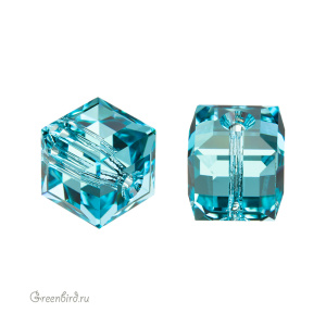 5601 Бусина Cube 8mm - Light Turquoise (#263) 5601 Бусина Cube 8mm - Light Turquoise (#263)