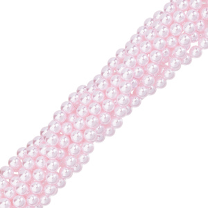 Жемчуг Crystalbird, круглый, 8 мм, Rose, нить (#503)