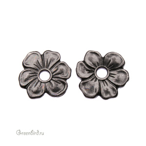 Элемент под заклепку "Цветок яблони", gunmetal (#TC-5801)