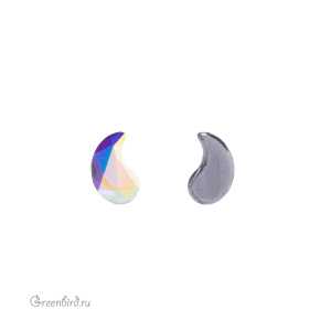 2364 Кристалл с плоским основанием горячей фиксации Paisley X 6х3,7 мм – Crystal AB (#001AB), 1шт.