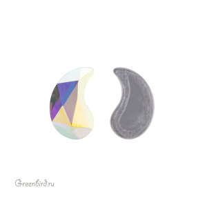 Swarovski 2364 Термостразы Пейсли X 10х6 мм, прозрачный радужный (#001AB), 1 шт.