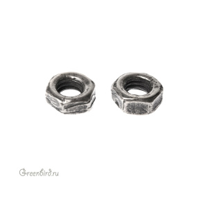 "Стимпанк", бусина, ант. серебро, 1 шт (#С1402)