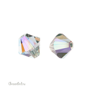 Swarovski 5328 Биконус 8 мм, индийский сапфир радужный (#217AB), 1 шт.