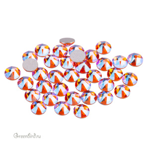 Swarovski 2088 Клеевые стразы круглые SS16, мандариновый с мерцанием (#259SHIM), уп. 36 шт.