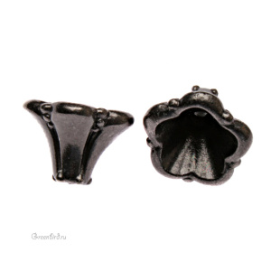 Конус "Колокольчик" большой, gunmetal,1 шт. (#TC-5666)