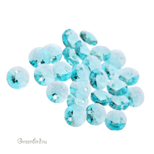 6428 подвеска Mini Disk Pendant 6mm – Light Turquoise (#263)