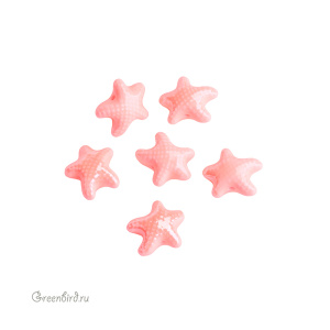 Бусина керамика "Морская звезда" 17х20 мм, розовый, 1 шт. (#SVA-CRM-13)