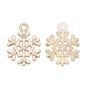 Подвеска "Снежинка", фианиты, золотистый, 1 шт. (#CN-PN-224) Подвеска "Снежинка", фианиты, золотистый, 1 шт. (#CN-PN-224)