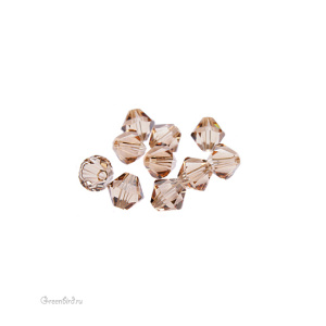 Swarovski 5328 Биконусы 6 мм, светлый колорадский топаз (#246), уп. 10 шт.