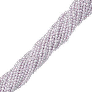 Crystalbird Жемчуг круглый 3 мм, лавандово-розовый шелк, нить (#36)