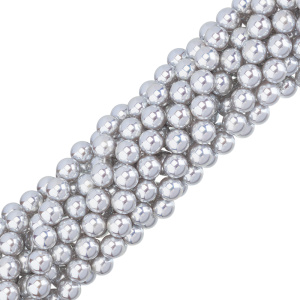 Жемчуг Crystalbird, круглый, 10 мм, Luster Grey, нить (#513)