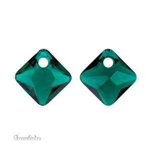 Swarovski 6431 подвеска Принцесса 9 мм, изумруд (#205), 1 шт.