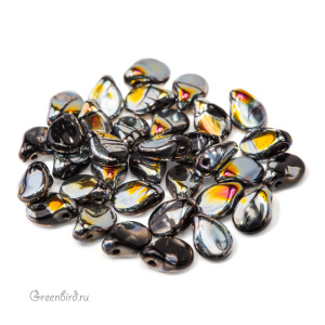 Pip Beads 5x7mm, Jet Marea Peacock, 5 гр (#23980/280P3)