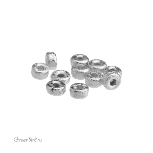 Бусина-разделитель "Фольга", родий, 1 шт. (#SVABM-21R)