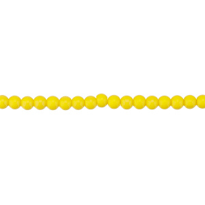 Бусины круглые 6 мм, желтый, нить (#SVA-BEAD-365)