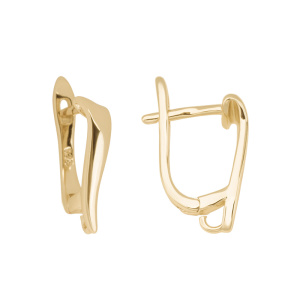 Швензы с английским замком зеркальные, цв. золото, пара (#SV1701-1060G)