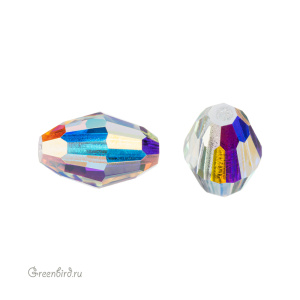 Swarovski 5200 Бусина-бочонок 7,5х5 мм, прозрачный радужный (#001AB), 1 шт.