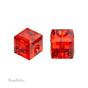 Swarovski 5601 Бусина Куб 6 мм, светлый сиам (#227), 1 шт.