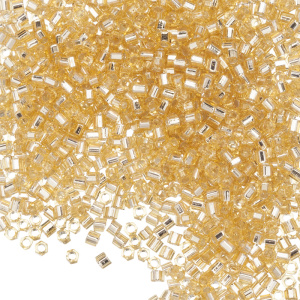 Бисер TOHO шестиугольный 15/0, внутреннее серебрение, Medium Topaz (#22B), 4,5 г